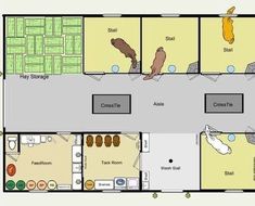 the floor plan for an office with three separate rooms