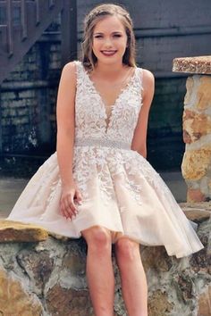 Classy Evening Gowns, Modest Homecoming Dresses, Champagne Homecoming Dresses, Pink Homecoming Dresses, Best Formal Dresses, Graduation Party Dresses, Cute Homecoming Dresses, Pink Homecoming, Pink Homecoming Dress