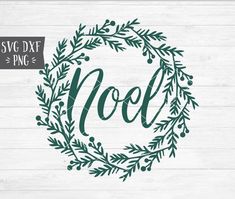 a wreath with the word noel on it