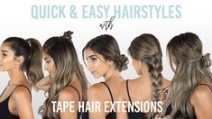 Easy Extension Hairstyles, Zala Hair Extensions, Extension Hairstyles, Quick And Easy Hairstyles, Thicker Healthier Hair, Easy Hairstyles Quick