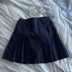 Sangtree Girls Women's Pleated Skirt With Comfy Stretchy Band, 10-11 Years, Navy, Material: 95% Polyester 5% Spandex, Machine Wash, Imported, Soft And Drape Well Fabric Makes Beautiful Hems And Pleated Details, Bag1 Prep Skirt Outfit, Cute Pleated Skirts, Dusty Blue Skirt, School Uniform Style Pleated Mini Skirt, Fitted Skirt For School, School Uniform Lined Skirt, Fitted School Uniform Skirt, Fitted Lined Pleated Skirt For School, School Mini Skirt Solid Color With Lined Skirt