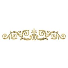 an ornate gold design on a white background