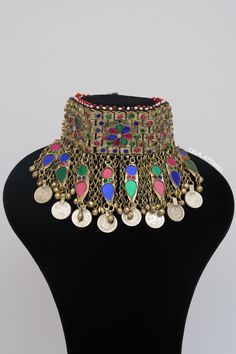 Afghan Jewellery Authentic Traditional Handmade Jewellery . Get in contact with us if there is any queries regarding the item. Check out my page for other items. Help my small business and promote Afghan culture by placing an order with us. We have different kinds and types of Afghan Vintage Jewelleries! Your feedback is much appreciated. Please let us know the item arrived safely! Afghan Jewellery, Afghan Culture, Afghan Jewelry, Stones Necklace, Afghan Dresses, Boho Choker, Jewelry Statement, Choker Necklaces, Handmade Jewellery