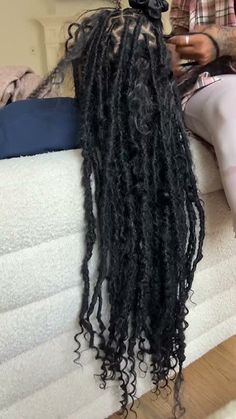 Jumbo Locs Black Women, Mermaid Locs Goddess, Medusa Locs, Boho Mermaid Locs, Fairy Locs, Mermaid Locs, Locs Ideas, Dread Wig, Birthday Hair