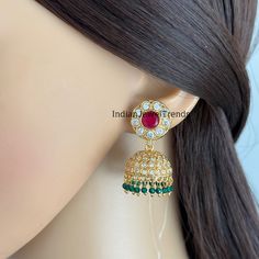 Small Light weight Gold plated Jhumka/stone Jhumka/Indian Jewelry/Pakistani/Punjabi/Indian/Statement earring/Bridal/Indian wedding Lightweight and elegant Can be paired with any dress Closure: Pushback This is 100% Handmade jewelry. So Color, shades, texture displayed may slightly vary from the actual product due to digital image limitations. We request you to consider these minor variations. Please expect the possibility of some slight imperfections when buying hand made jewelry. If you have any questions, please message or email us. Arrives in gift box. Please let me know if you have any questions. Thank you so much visiting my shop. Bollywood Style Hand-set Jhumkas For Celebration, Bollywood Style Hand Set Jhumkas For Celebration, Bollywood Jhumkas For Celebration, Hand Set, Bollywood Style Jhumkas For Celebration, Hand Set, Bollywood Style Jhumkas For Celebration, Hand-set Round Bollywood Jhumkas, Hand Set Round Bollywood Jhumkas, Bollywood Hand Set Jhumkas For Diwali, Hand Set Jhumkas For Diwali Celebration