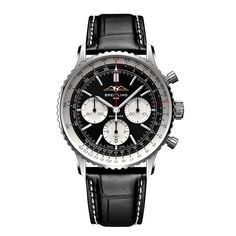 Navitimer B01 Chronograph 43 Black Chronograph Watch With Chronometer As A Gift, Classic Black Chronograph Watch With Date Indicator, Navitimer Breitling, Breitling Premier, Breitling Watches Navitimer, Breitling Watches, Arm Candy, Stainless Steel Case, Chronograph