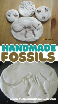 Easy Fossil Activity, Fossil Imprint Activity, Kids Fossil Dig, Fossil Projects For Middle School, Diy Fossil Dig How To Make, Fossil Art Project