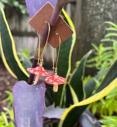 red mushroom earrings gold, mushroomcore cottagecore earrings dangle, hippie jewelry earrings handmade, mushroom gifts for teens, unique Mushroom Earring, Mushroom Gifts, Cottagecore Earrings, Mushroom Earrings, Red Mushroom, Magic Mushroom, Hippie Jewelry, Earrings Dangle, Gifts For Teens