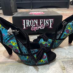 Questions? Leave A Comment Below! Pin Up Shoes, Iron Fist Shoes, Sugar Frosting, Goth Shoes, Halloween Clothes, Gothic Shoes, Women Heels, Iron Fist, Clothing Inspiration