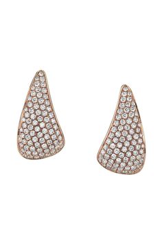 ANITA KO-Diamond Claw Earrings-ROSE GOLD Rose Gold Fine Jewelry Diamond Earrings For Evening, Rose Gold Diamond Earrings For Evening, Formal Rose Gold Diamond Earrings With Pave Setting, Rose Gold Cubic Zirconia Diamond Earrings With Pave Setting, Rose Gold Brilliant Cut Diamond Earrings, Rose Gold Earrings With Diamond Accents, Fine Jewelry Rose Gold Diamond Earrings, Rose Gold Diamond Fine Jewelry Earrings, Luxury Rose Gold Earrings With Prong Setting