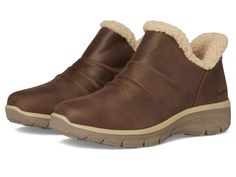 PRICES MAY VARY. Relaxed Fit(R) design for a roomy comfortable fit Skechers Air-Cooled Memory Foam cushioned comfort insole Flexible rubber traction outsole Padded collar Treated with 3M Scotchgard to resist water and stains Skechers Women, Easy Going, Special Features, Memory Foam, Ankle Boot, Comfort Fit, Relaxed Fit, Boots, My Style