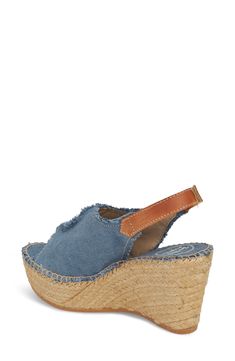 A cotton canvas sandal takes the seamed construction of a classic clog and combines it with an espadrille jute wedge for a fresh look. Frayed edges and a stonewashed finish further the relaxed vibe, while a slightly raised toe design eases natural movement while walking. Style Name:Toni Pons 'Lugano' Espadrille Wedge Sandal (Women). Style Number: 1122741. Spring Vacation Clogs With Rubber Sole, Spring Casual Wedge Sandals With Open Heel, Casual Spring Wedge Sandals With Open Heel, Casual Open Heel Wedge Sandals For Spring, Casual Summer Clogs With Removable Insole, Summer Clogs With Rubber Sole, Casual Summer Wedge Sandals With Rubber Sole, Casual Summer Clogs With Cushioned Footbed, Casual Open Toe Clogs With Woven Sole