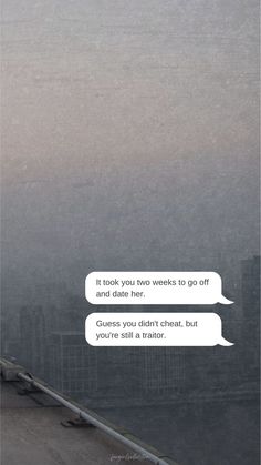 two people standing on top of a roof next to each other with speech bubbles above them