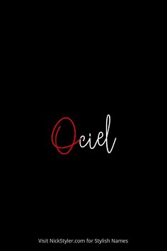 the word ocell written in red on a black background