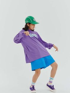 Composition : cotton 100%Country of Origin : Republic of Korea Long Tops, Kids Outfits, Composition, Top Outfits, The Originals, Purple, Long Sleeve, Quick Saves, Clothes