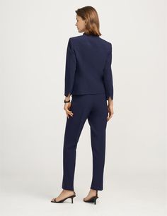 In fluid crepe, this tailored jacket is a sleek and flattering option for the office or after-hours. This item is FINAL SALE. AnneKlein.com does not offer returns, exchanges, and or store credit on clearance items. Crepe Stand, Stand Collar Jacket, Stand Collar Jackets, Collar Jacket, Tailored Jacket, After Hours, Jacket Sale, Anne Klein, Stand Collar