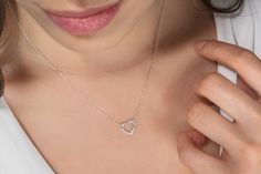 "\"Your heart is like a diamond. It's sparkling, strong and beautiful. Always treat yourself with love. Your heart deserves it... It is priceless!\" --Fairy Goldcharm Check out some layering options! https://www.etsy.com/listing/509323081/curved-bar-necklace-gold-bar-necklace?ref=shop_home_active_81 https://www.etsy.com/listing/513878526/diamond-gold-bar-14k-gold-necklace?ref=shop_home_active_1 Matching hearts! https://www.etsy.com/listing/507309406/tiny-heart-earrings-14k-gold-earrings?ref=shop Diamond White Necklace For Valentine's Day Anniversary, Valentine's Day Gift Diamond Pendant Necklace, Double Heart Diamond Necklace For Valentine's Day Gift, Brilliant Cut Necklace For Valentine's Day Gift, Dainty Diamond Necklace With Heart Charm For Valentine's Day, Mother's Day Dainty Diamond Accent Necklaces, Valentine's Day Dainty Diamond Necklace With Heart Charm, Mother's Day Dainty Necklace With Diamond Accents, Diamond Heart Pendant Necklace Gift