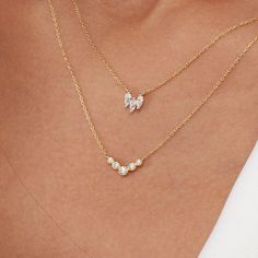 Dainty Diamond Necklace With Si Clarity For Anniversary, V Necklace, Dainty Diamond Necklace, Chevron Necklace, White Gold Pendant, Gold Diamond Jewelry, Bridal Gift, Special Jewelry, Quality Diamonds