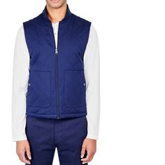 New With Tag Construct Mens Quilted Vest Color: Navy Blue Available In Sizes: Medium & Xx Large Note: Also Available In More Sizes And Colors In Separate Listings In Our Shop. This Quilted Vest Is Made With Stretch Twill And Lightly Filled Making It Perfect To Throw Over A Shirt Or Under A Heavier Jacket. 26" Length Stand-Up Collar Sleeveless Front Zip Closure Quilted Construction Dual Front Patch Pockets Quick Dry Wicking Properties Wrinkle Resistant Lined 97% Cotton, 3% Spandex Machine Wash P1 Mens Quilted Vest, Mens Puffer Vest, Nike Vest, Navy Blue Vest, Mens Vest Jacket, Ralph Lauren Vest, Fishing Vest, Sweater Vest Mens, Motorcycle Vest