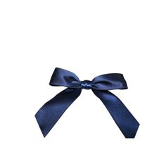 a blue bow on a white background