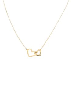 Bloomingdale's Fine Collection Interlocking Heart Pendant Necklace in 14K Yellow Gold, 18 14k Stamped Double Heart Jewelry For Valentine's Day, Double Heart Necklace For Mother's Day Formal Occasion, Valentine's Day 14k Stamped Double Heart Jewelry, Formal Double Heart Necklace For Mother's Day, 14k Gold Heart Cut Necklace For Valentine's Day, Yellow Gold Heart Cut Necklace For Valentine's Day, Valentine's Day Fine Jewelry With Double Heart Design, Valentine's Day Heart Cut Necklace Stamped 14k, Yellow Gold Fine Jewelry Necklace For Valentine's Day