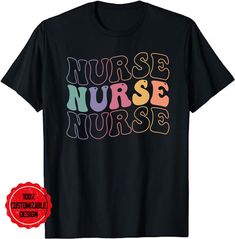 Groovy Retro Nurse Shirt for Women. Nurse Life Shirt for Women. Cute Shirt for School Nurse, RN, Registered Nurse, ICU, ER, Emergency Nurse, Pediatric Nurse, LPN Nurse, Oncology Nurse, Nursing Student or any Nursing Field. You've now found the staple t-shirt of your wardrobe. It's made of 100% ring-spun cotton and is soft and comfy. The double stitching on the neckline and sleeves add more durability to what is sure to be a favorite!   * 100% ring-spun cotton * Sport Grey is 90% ring-spun cotton Rehab Nursing, Medical School Gift, Psych Nurse, Emergency Room Nurse, Critical Care Nursing, Nurse Design, Emergency Nursing, Women Nurse, Nurse Graduation Gift