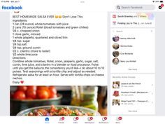 the facebook page is full of food and has been updated to look like it's on