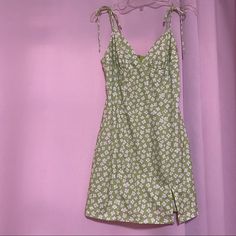 Bought This Dress At A Boutique Store In Philly Called Midnight Lunch Studio. Never Worn.Can Adjust Straps As It’s Tie-Based. There Is A Zipper Also For Easy In And Out Access. Cute Green Mini Dress For Brunch, Cute Green V-neck Mini Dress, Cute Green Floral Print Sundress, Green Floral Print Mini Dress For Date Night, Trendy Green Mini Dress With Floral Print, Trendy Green Mini Dress For Garden Party, Trendy Green Floral Print Mini Dress, Cute Green Mini Sundress, Cute Green V-neck Dress