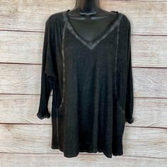 Thermal Top V Neckline 50% Cotton 50% Modal Long Sleeves Black V-neck Loungewear Top, Thermal Top, Thermal Long Sleeve, Black Long Sleeve Top, V Neckline, Black Top, Long Sleeves, Womens Tops, Long Sleeve