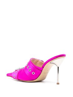 Find GIUSEPPE DI MORABITO 95mm Satin Mules on Editorialist. fuchsia pink satin finish pointed toe two buckle-strap fastenings open back branded footbed leather lining high stiletto heel leather sole slip-on style Chloe 2024, Fuchsia Pink, Pink Satin, Stiletto Heel, Satin Finish, Open Back, Stiletto Heels, Chloe, Slip On