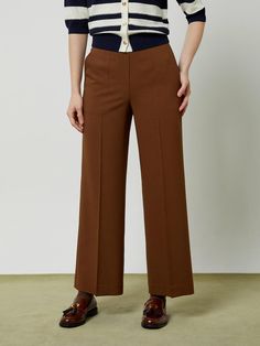 Composition : Shell: 91% polyester + 9% polyurethaneColor : Brown_BR1_55,Brown_BR1_66Country of Origin : CHINA Brown High-waisted Pants For Work, Brown Wide Leg Pants With Belt Loops For Work, Brown Wide-leg Office Pants, Brown High-waisted Pants For Workwear, Brown Wide-leg Pants For Work, Brown High-waisted Wide Leg Pants For Work, Chic Tailored Brown Wide-leg Pants, Brown Wide Leg Pants For Business Casual, Chic Tailored Brown Wide Leg Pants