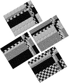 Take Four Placemat Set Pattern by Something Sew Fine Quilt Design Placemats Patterns Free, Quilted Placemat Patterns, Modern Placemats, Black And White Quilts, Quilted Table Runners Patterns, Place Mats Quilted, Placemats Patterns, Quilted Table Toppers, Table Runner And Placemats