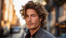 Think of your hair as a canvas, ready to showcase your personal style and uniqueness. When you're considering a fresh look, exploring medium length hairstyles for men can offer the perfect balance between versatility and sophistication. Side Parted Hairstyles, Parted Hairstyles, Wavy Layers, Messy Waves, Side Part Hairstyles