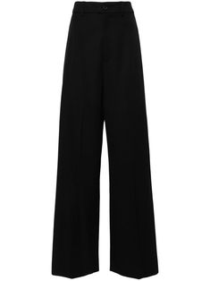 Uzun Boy, Black Wide Leg Trousers, Leg Belt, Nili Lotan, Airport Fashion, Tailored Design, Wide Leg Trousers, Flap Pocket, Bottoms Pants