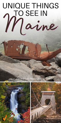 If you're taking a family vacation or quiet romantic weekend getaway to Maine, we put together an epic travel list of things to do in Maine that are more off the beaten path and unique. A perfect list of places to visit in the Summer, Fall, Winter or Spring. From state parks and waterfalls to shipwrecks and rocky islands off the mainland. Don't forget Stephen King's house if you're a fan! Plus so much more! Put Maine on your travel destination bucket list! Visit Maine, Road Trip Places