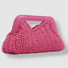 $430 KOORELOO Women's Pink The Mediterraneo Crochet Chain Clutch Purse Bag | eBay Crochet Chain, Purse Bag, Clutch Purse, Pink Ladies, Greece, Dust Bag, Purse, Chain, Crochet