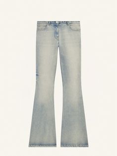 Denim Blue Flare Jeans With Five Pockets, Fitted Denim Flares With Five Pockets, Fitted Flare Jeans With Five Pockets, Fall Flare Jeans With Five Pockets, Denim Flares With Five Pockets, Chic Denim Pants With Flared Hem, Casual Cotton Jeans With Flared Hem, Casual Flared Hem Cotton Jeans, Casual Cotton Flared Hem Jeans