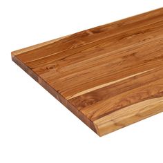 a wooden cutting board on a white background