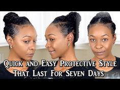 Quick Protective Hairstyles, Quick And Easy Protective Hairstyles, Protective Styles For Relaxed Hair, Styles For Relaxed Hair, Quick Protective Styles, Updo Cabello Natural, Easy Protective Hairstyles, Natural Hair Color Brown, Protective Styles For Natural Hair Short