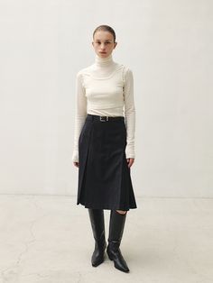 Designer fashion, Seoul-fully created | W Concept Wool Pleated Skirt, W Concept, Pleated Skirt, Seoul, Designer Fashion, Women's Fashion, Skirt, Wool, Fashion Design