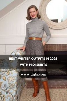 Winter Outfits, Winter Fashion, Midi Skirt, Fashion Beauty, Tights, Skirt