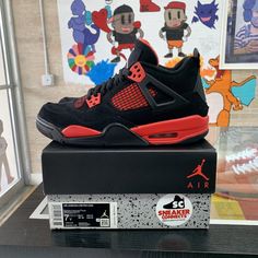 Air Jordan 4 Retro Gs Red Thunder Lifestyle Shoes Jordan 4 Red Thunder, Jordan 4 Red, Red Thunder, Lifestyle Shoes, Shoes Air, Jordan 4 Retro, Air Jordan 4, Air Jordan 4 Retro, Jordans For Men