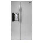 a silver refrigerator freezer sitting in front of a white wall with the door open