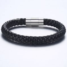 Leather Bracelet -Bracelets for Men Black Brown Braided Cord Rope Stainless Steel Clasp Man-made Leather Mens Bracelet 4/6/8mm Model Number:2251832689208785 Leather Mens Bracelet, Bracelets For Men, Rope Bracelet, Mens Bracelet, Leather Bracelet, Black And Brown, Braids, Charm Bracelet, For Men