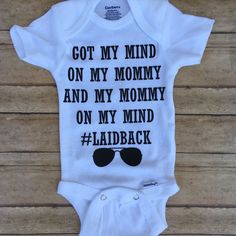 A White Onesie In Sizes Newborn-12 Months Custom Onesies, White Onesie, Army Mom, Baby Outfits, Baby Ideas, Future Baby, Baby Stuff, 12 Months