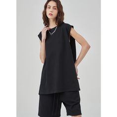 Sports Sleeveless Tee - vanci.co Athleisure Sleeveless Tops For Streetwear, Athleisure Sleeveless Streetwear Top, Sleeveless Athleisure Tops For Streetwear, Sleeveless Relaxed Fit T-shirt For Summer, Summer Casual Muscle Tee With Dropped Armholes, Casual Summer Muscle Tee With Dropped Armholes, Cotton Sleeveless Muscle Tee For Athleisure, Cotton Sleeveless Athleisure Muscle Tee, Casual Black Sleeveless Muscle Tee