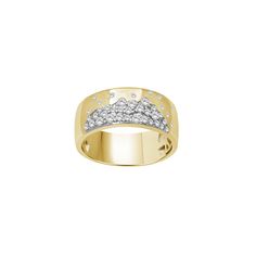 Accent your favorite outfits with this uniquely stylish Jewelexcess diamond fashion ring. Click on this JEWELRY & WATCHES GUIDE to learn about fit, styles, materials and more! Accent your favorite outfits with this uniquely stylish Jewelexcess diamond fashion ring. Click on this JEWELRY & WATCHES GUIDE to learn about fit, styles, materials and more! FEATURES Width: 8.30 mm Nickel free Metal: sterling silver Plating: 14k gold flash plated Finish: polishedDIAMOND DETAILS Total weight: 1/2 ct. Shap Dazzling Wide Band Diamond Ring, Dazzling Diamond Ring With Pave Setting For Formal Occasions, Wide Band Diamond White Diamond Cut Ring, Wide Band Diamond Ring With Pave Setting For Anniversary, Diamond White Wide Band Ring With Vvs Clarity, Elegant Wide Band Diamond Ring With Vvs Clarity, Diamond White Diamond Ring With Wide Band And Accents, Diamond White Wide Band Ring With Prong Setting, Diamond White Wide Band Diamond Cut Ring