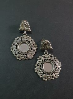 Metal: old 925 sterling silver Weight: 19 grams approx Handmade Jewelry By Vidita Jewels Junk Jewellery, Feminine Earrings, Junk Jewelry, Fancy Jewellery Designs, Earring Silver, Indian Jewelry Sets, Earrings Antique, Handmade Earring, Silver Jewels