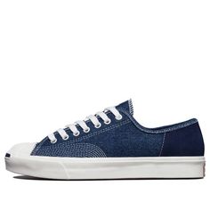 JP OX DARK BLUE 171938C Converse Jack Purcell, Jack Purcell, Simple Shoes, Round Toe Heels, Canvas Shoes, Denim Wash, Denim Fashion, Low Top, Converse