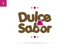 the logo for an ice cream shop called dulce sabor, which is designed to look